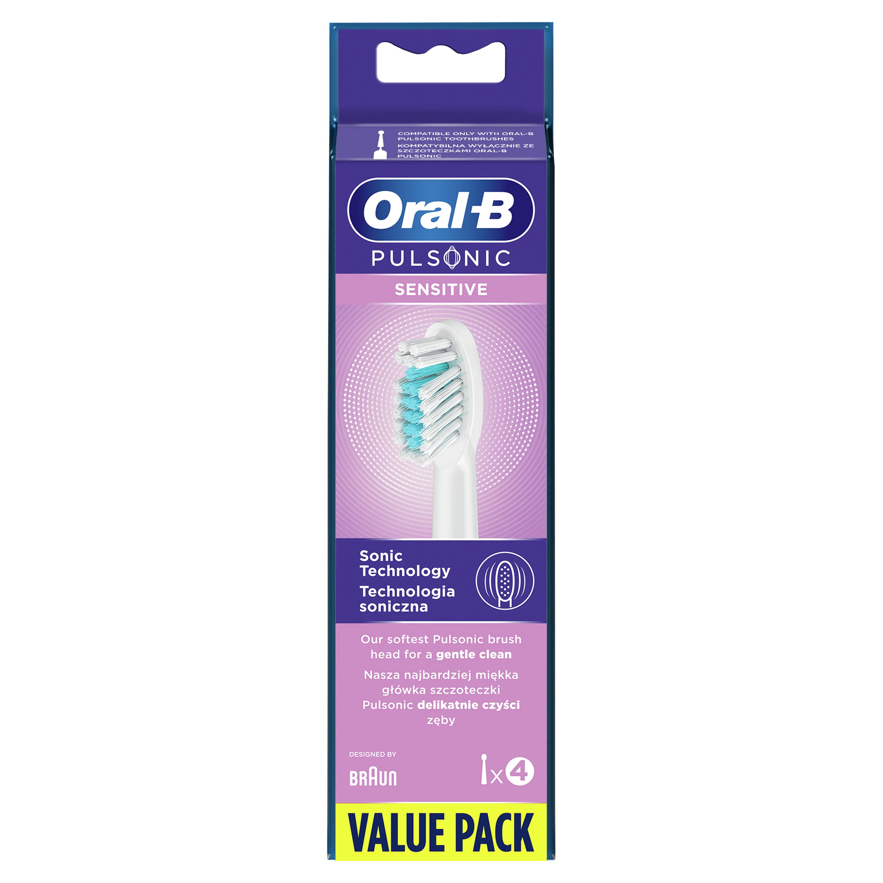 Dantų šepetėlio galvutės Braun SR32-4 Oral-B Pulsonic Jautrus pildymas