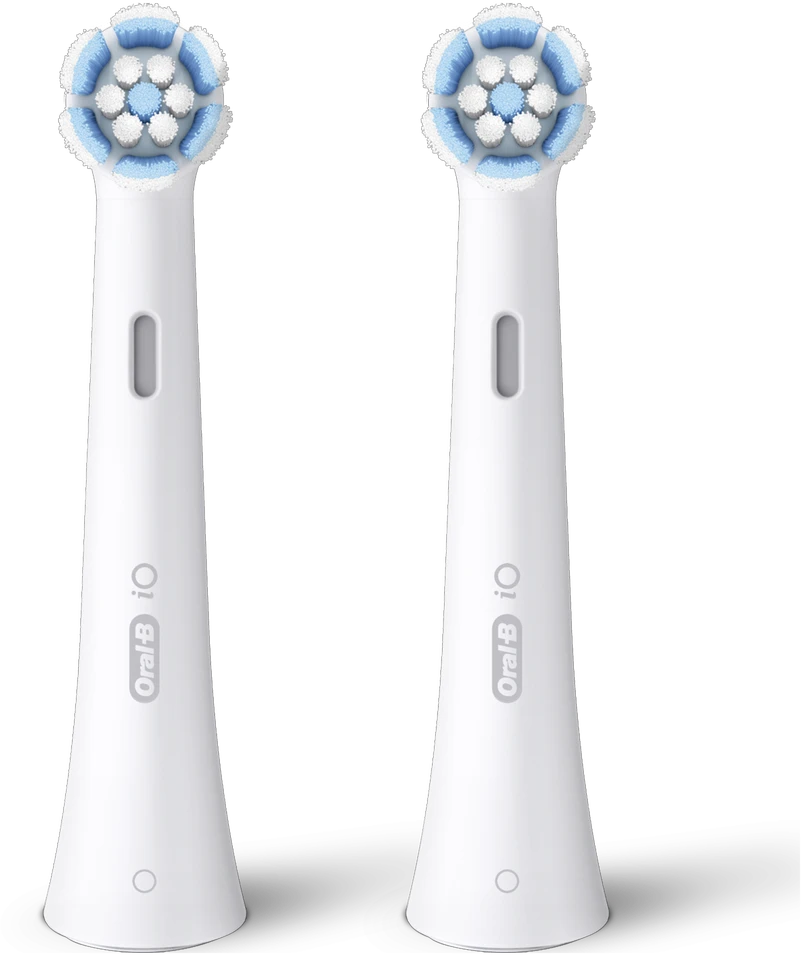 BRAUN iO RB SW-2 Gentle Care Baltas 2ct antgaliai dantų šepetėliui