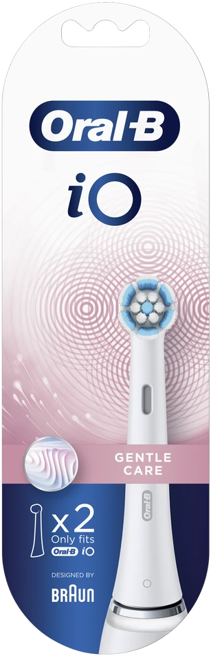 BRAUN iO RB SW-2 Gentle Care Baltas 2ct antgaliai dantų šepetėliui