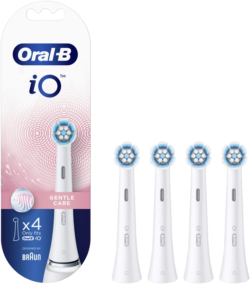 Dantų šepetėlio galvutės Braun Oral-B iO Gentle Care 4 vnt. balta