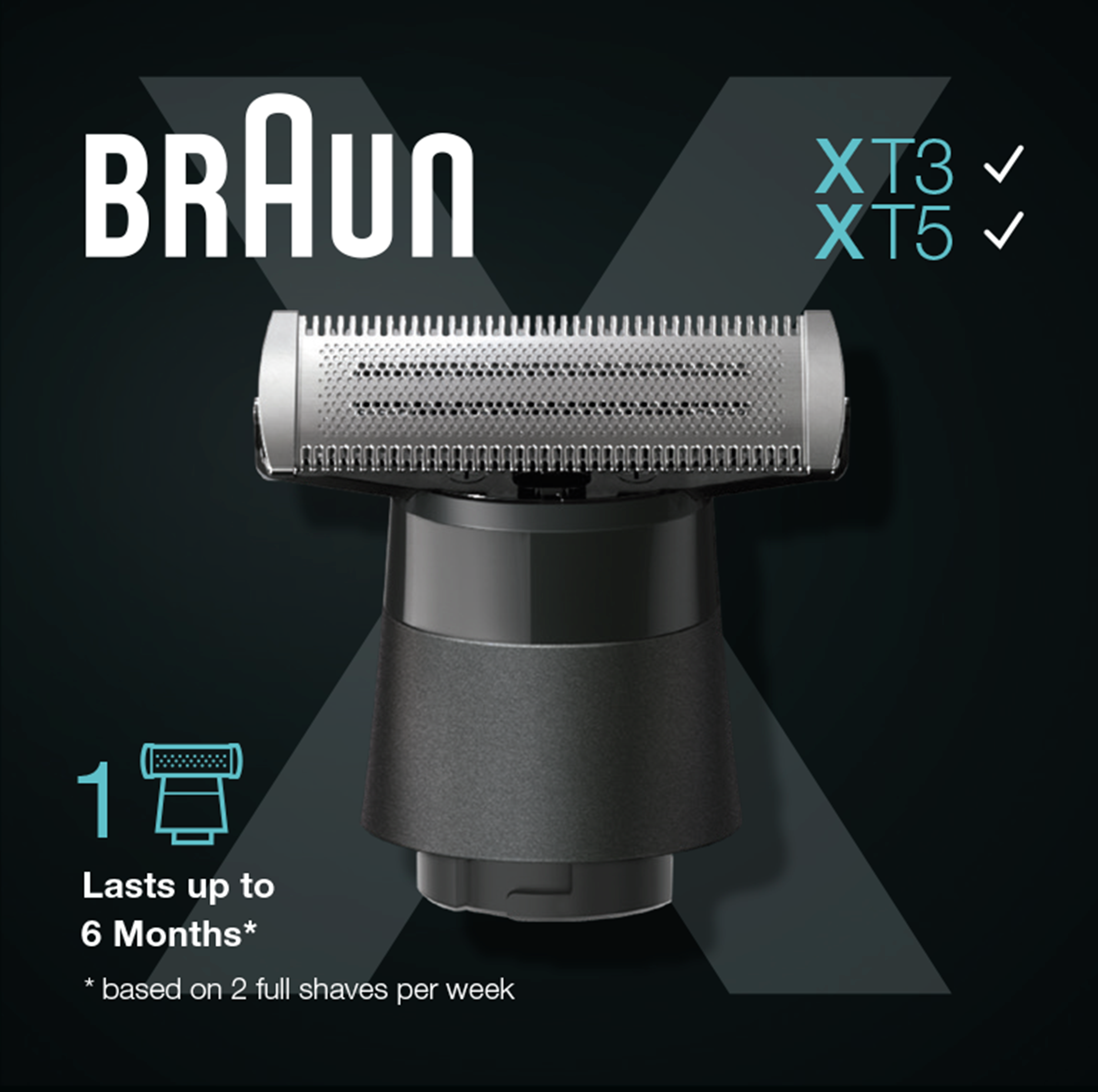 Braun XT10 Pakaitinė skutimosi galvutė Series X (XT5/XT3)