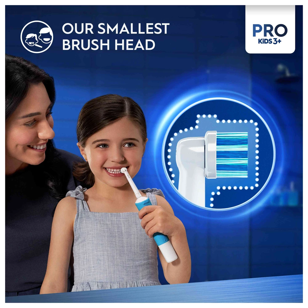 Oral-B šepetėlio galvutė vaikams naudojimo pavyzdys
