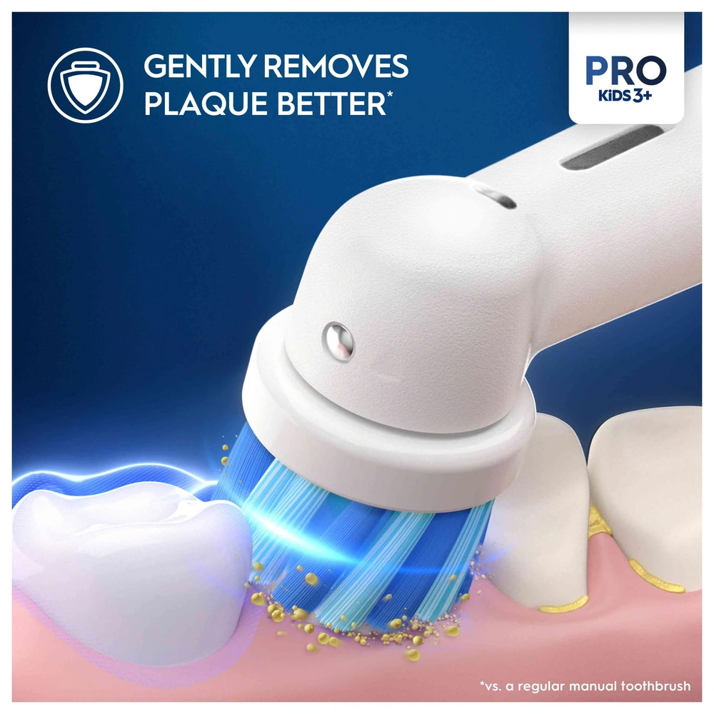 Oral-B vaikiška besisukanti šepetėlio galvutė veiksme