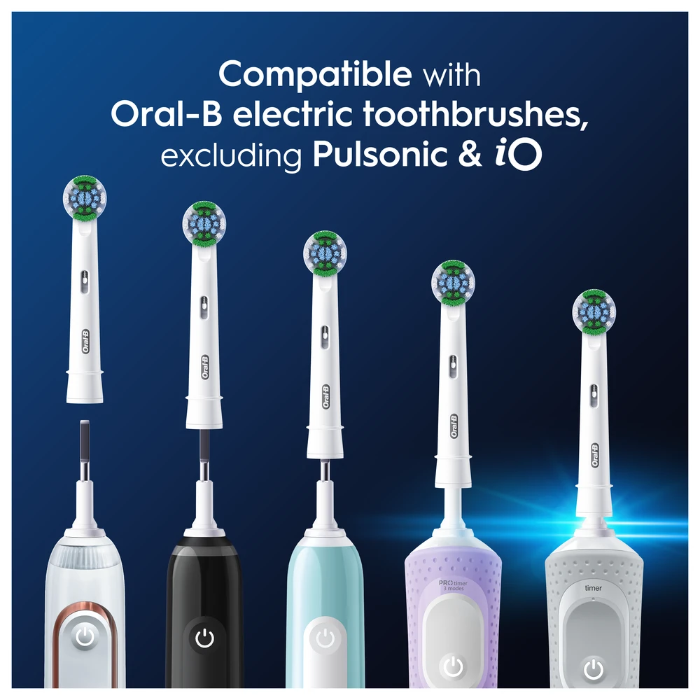 Oral-B šepetėlių galvutės ir suderinamų rankenėlių pavyzdžiai
