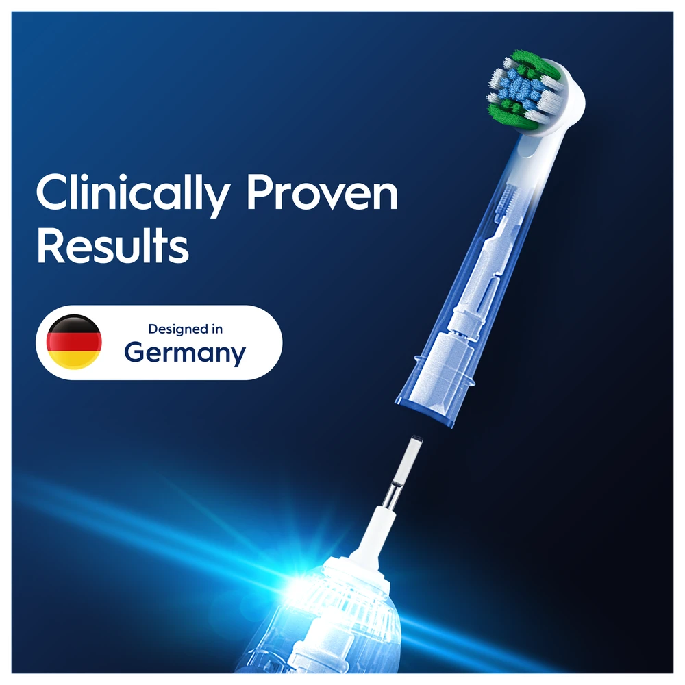 Oral-B Precision Clean galvutės konstrukcija