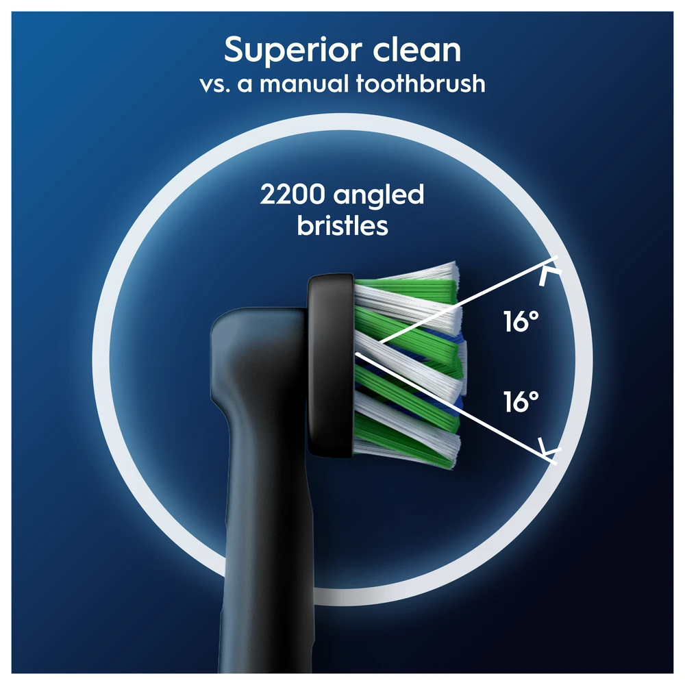 Braun Oral-B EB50-4 Cross Action Pro Juodas Dantų Šepetėlio Galvutės, 4 Vnt.