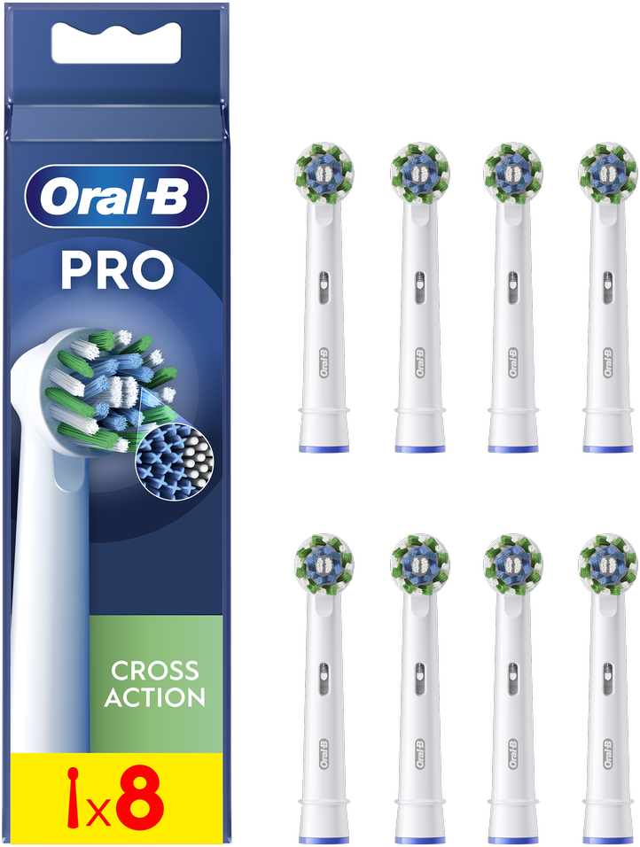 Dantų šepetėlis Braun Oral-B EB50-8 Cross Action Pro Dantų Šepetėlio Galvutės, 8 Vnt.