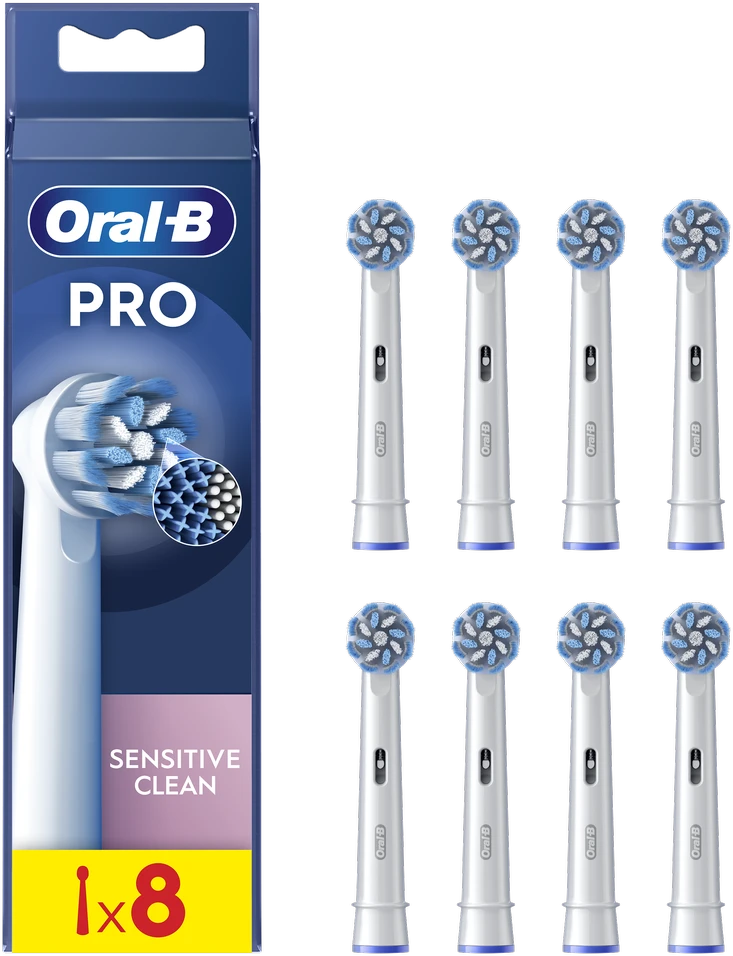 EB60-8 Braun Oral-B SENSITIVE Labai labai plonas Elektrinio Dantų Šepetėlio Galvutės