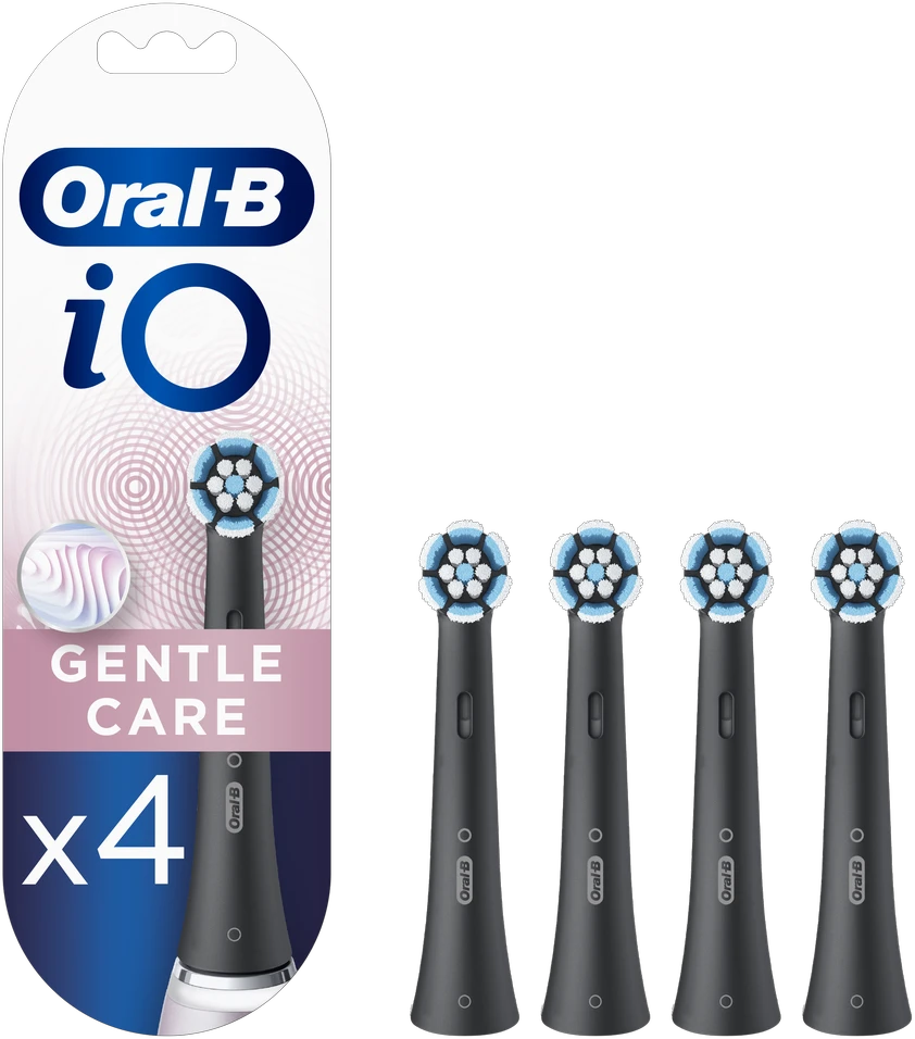 Dantų šepetėlis Braun SB-4 Oral-B iO Gentle Care Juodas keičiamos dantų šepetėlio galvutės 4 vnt.