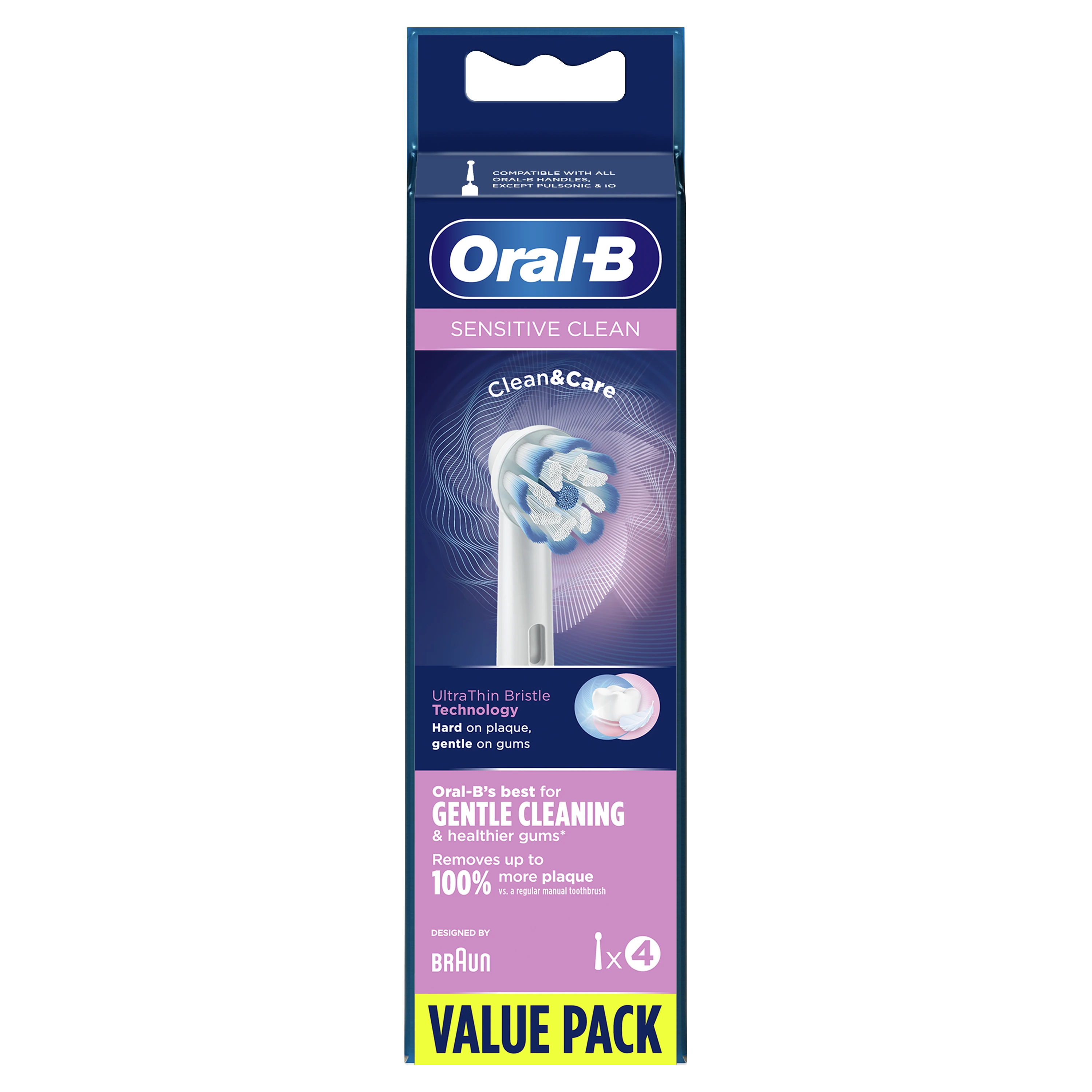 EB60-4 Braun Oral-B SENSI Labai labai plonos Elektrinio Dantų Šepetėlio Galvutės