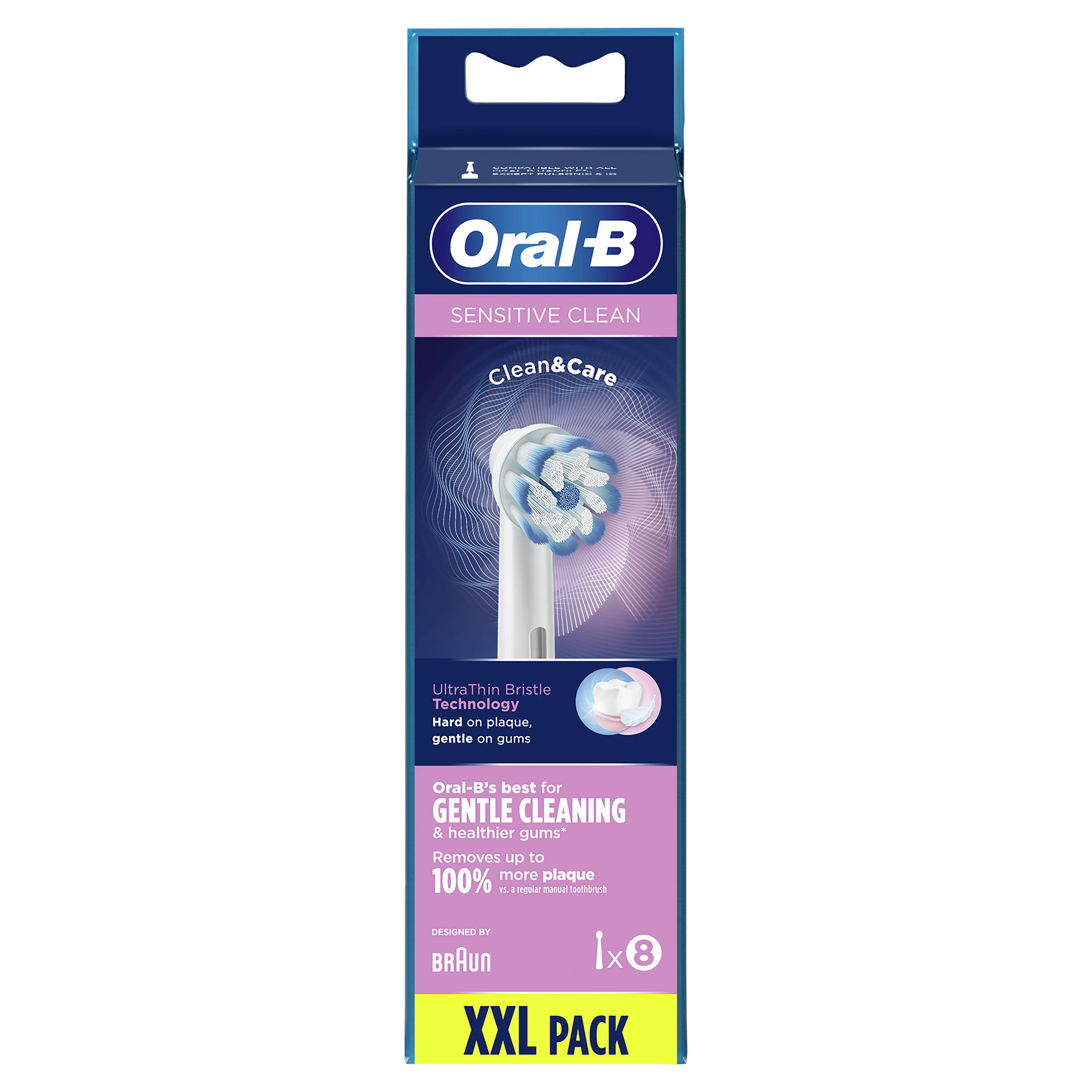 EB60-8 Braun Oral-B SENSITIVE Labai labai plonas Elektrinio Dantų Šepetėlio Galvutės