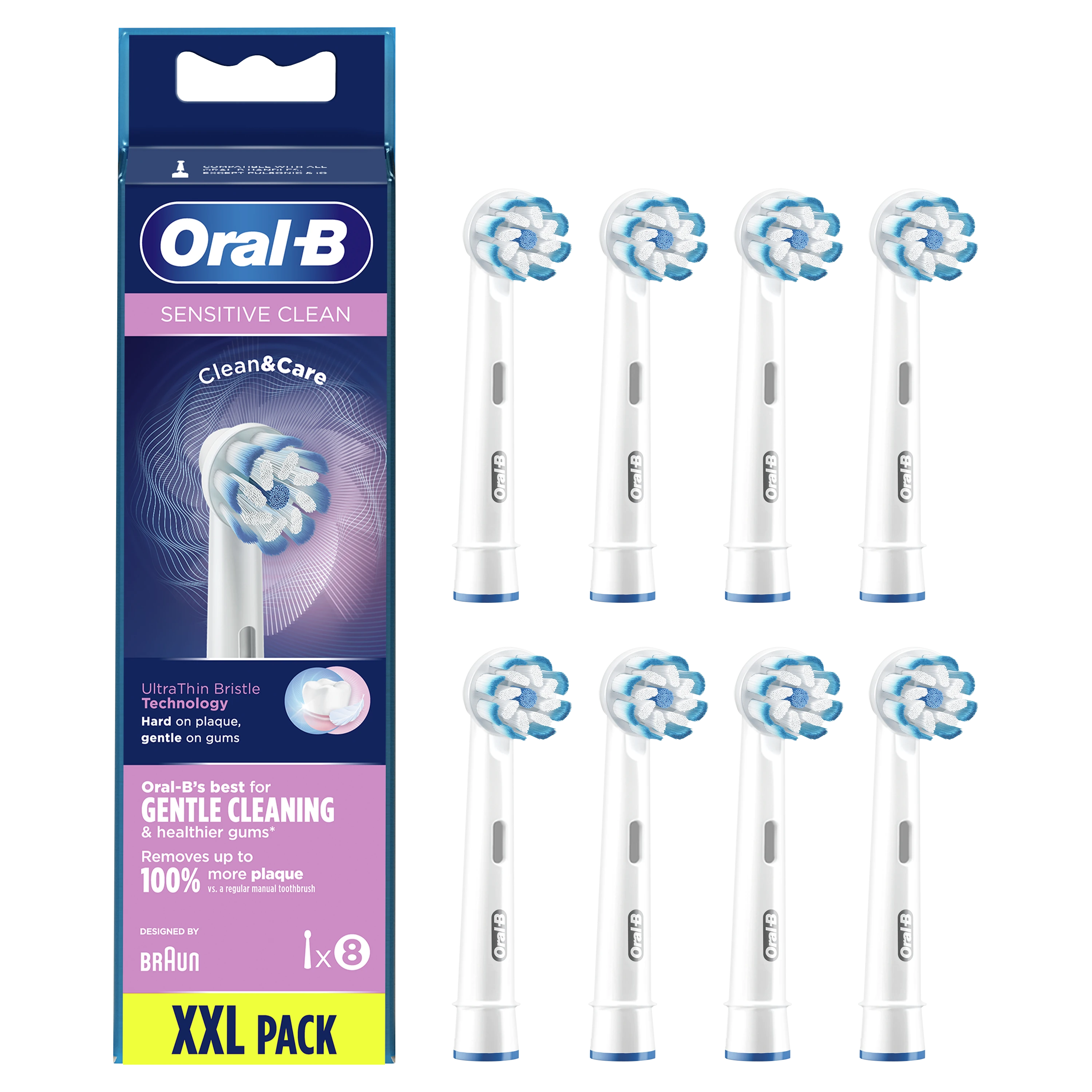 EB60-8 Braun Oral-B SENSITIVE Labai labai plonas Elektrinio Dantų Šepetėlio Galvutės
