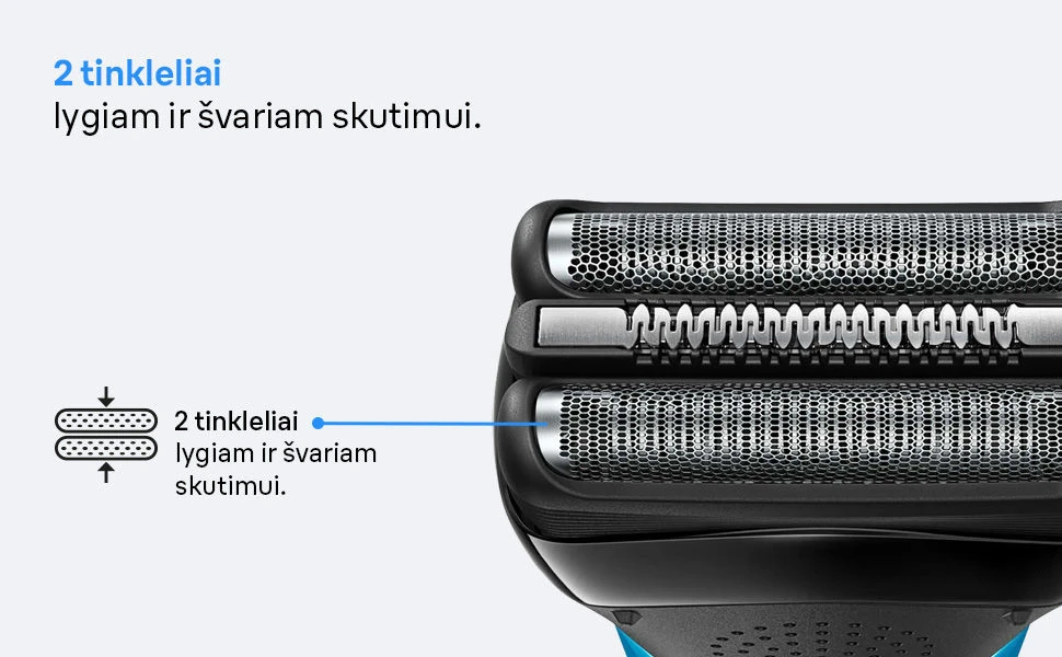 310s barzdaskutė Braun Series 3 Juodas/Blues aprašymas - Prekės nuotrauka