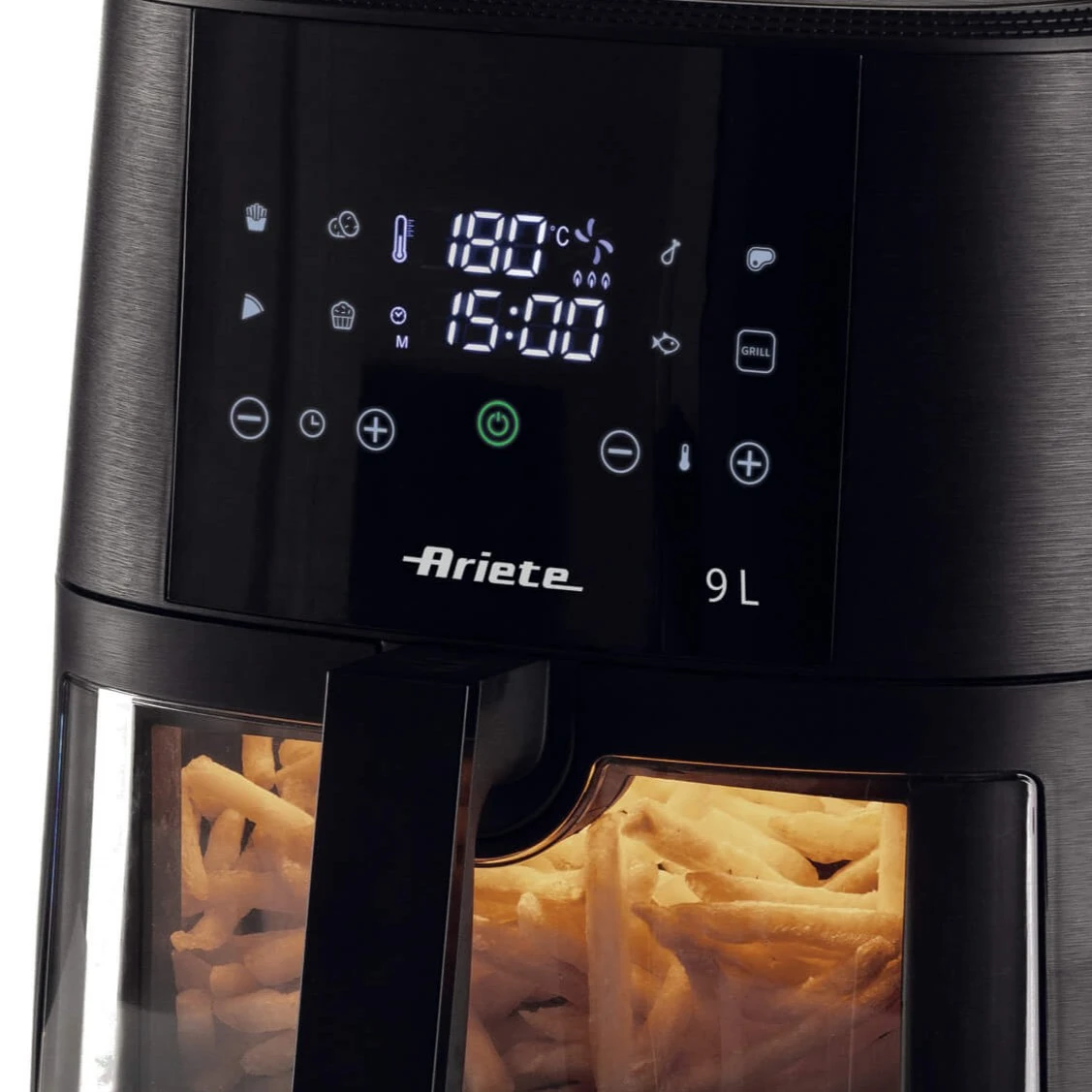 4630 Ariete Airy Fryer 9L karšto oro gruzdintuvė Juodas aprašymas - Prekės nuotrauka
