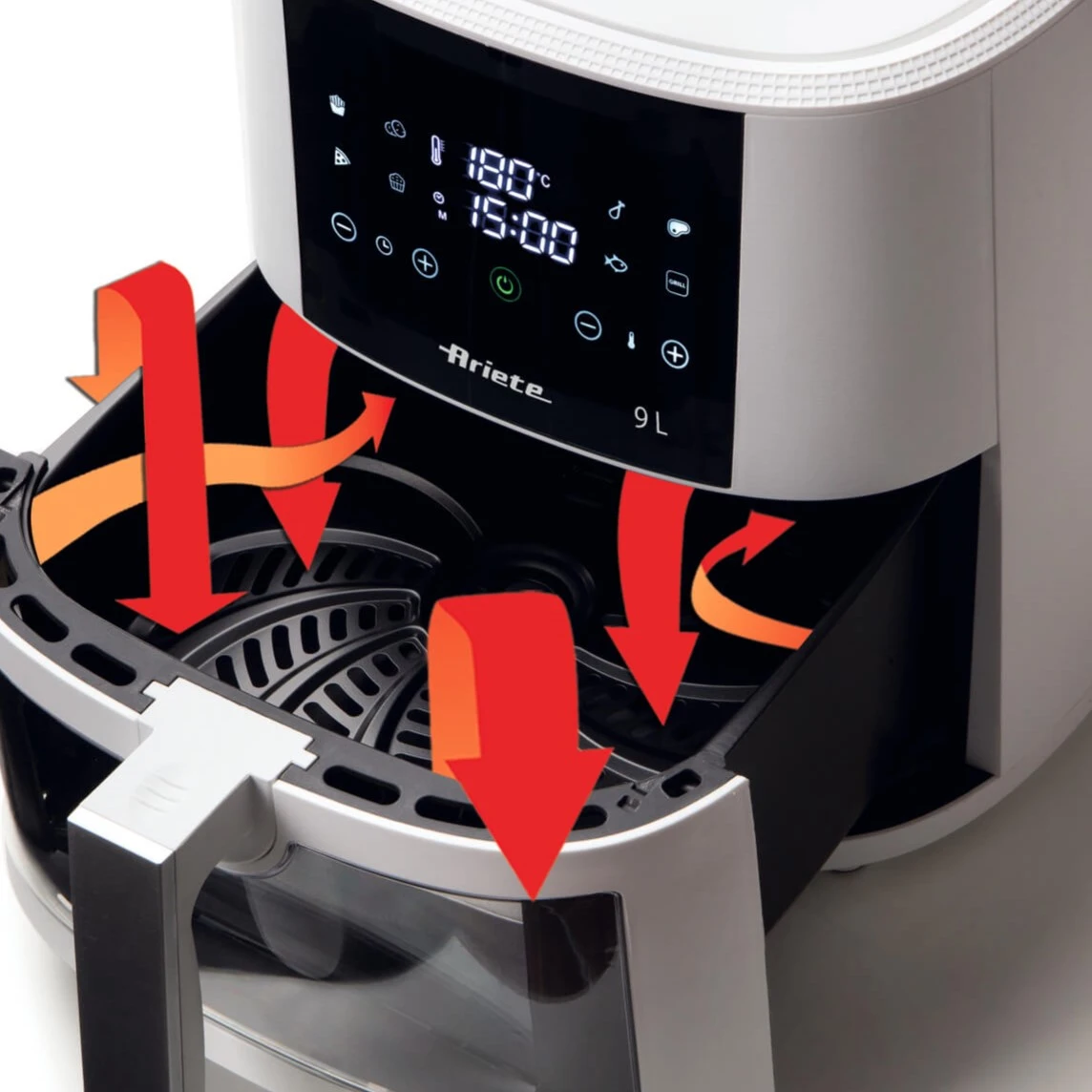 4630 Ariete Airy Fryer 9L karšto oro gruzdintuvė aprašymas - Prekės nuotrauka