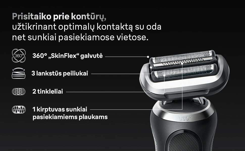 Braun 74S Series 7 tinklelis aprašymas - Prekės nuotrauka