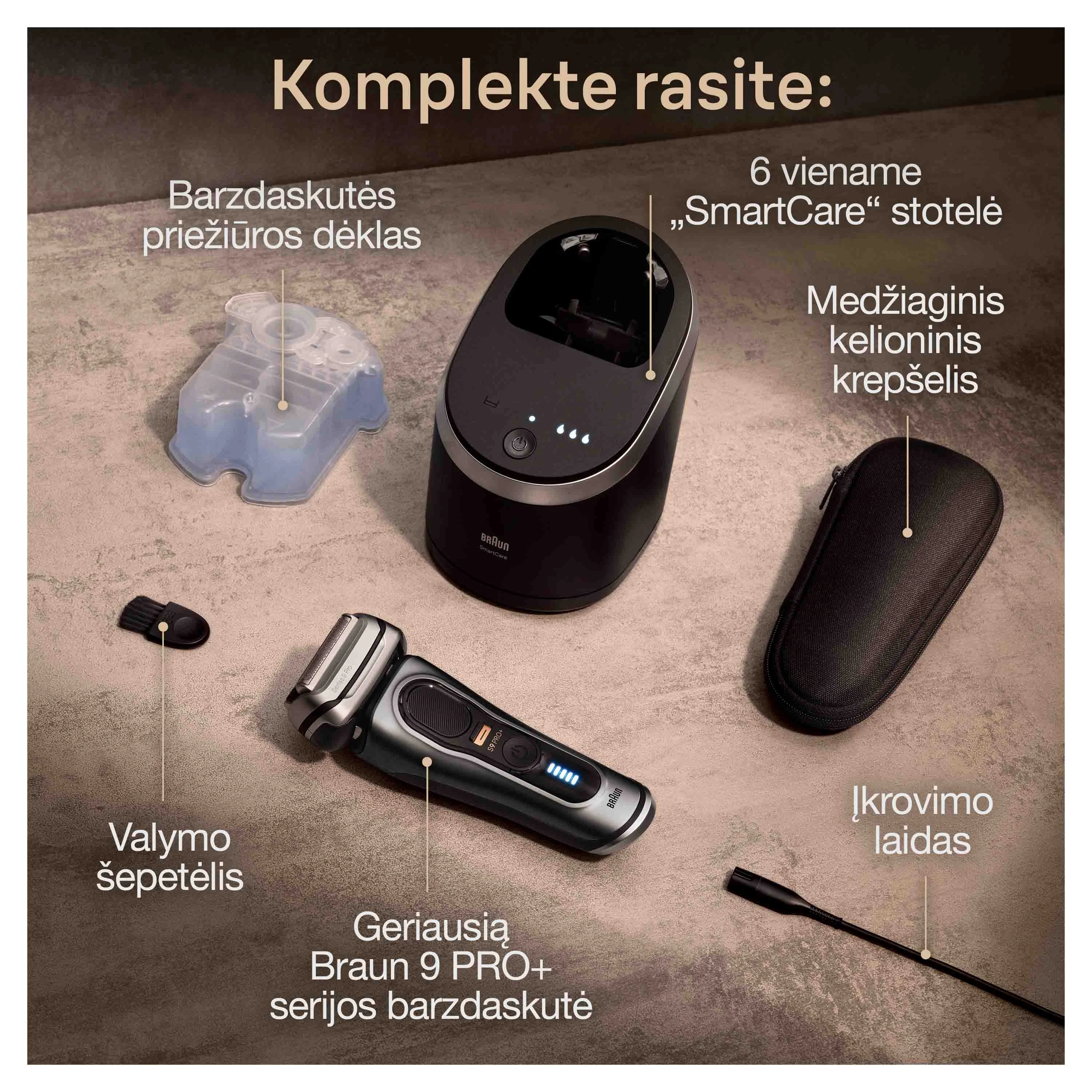 Barzdaskutė Braun Series 9 PRO+, Wet & Dry, 9565cc aprašymas - Prekės nuotrauka