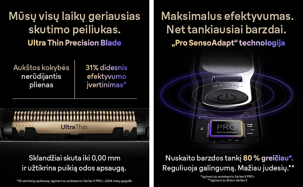 Braun 9610S Barzdaskutė Series 9 Pro+ juodas aprašymas - Prekės nuotrauka