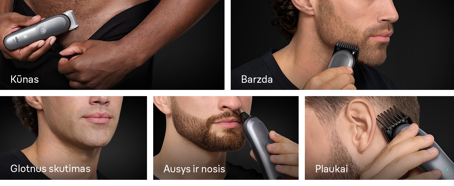 Barzdaskutė AIO9520 Braun Kirpimo Rinkinys Viskas Viename 23in1 aprašymas - Prekės nuotrauka