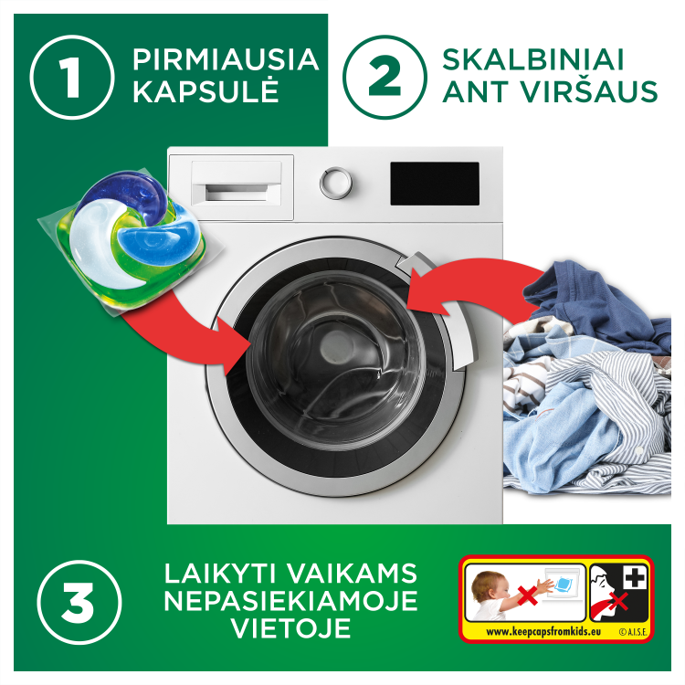 Ariel PODS Ultra Power Universal Želinės Skalbimo Kapsulės, 40 Kapsulės aprašymas - Prekės nuotrauka
