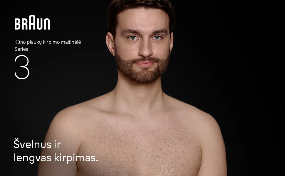 BG3530 Braun kūno plaukų kirpimo mašinėlė aprašymas - Prekės nuotrauka