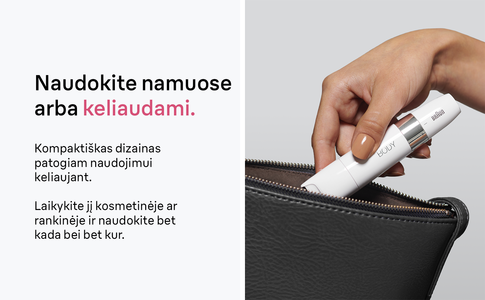 Braun BS1000 kompaktiškas kūno plaukų trimeris BODY aprašymas - Prekės nuotrauka
