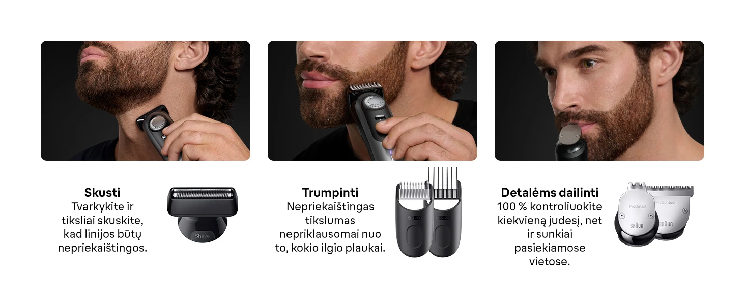 BT9560 Braun Barzdakirpė aprašymas - Prekės nuotrauka