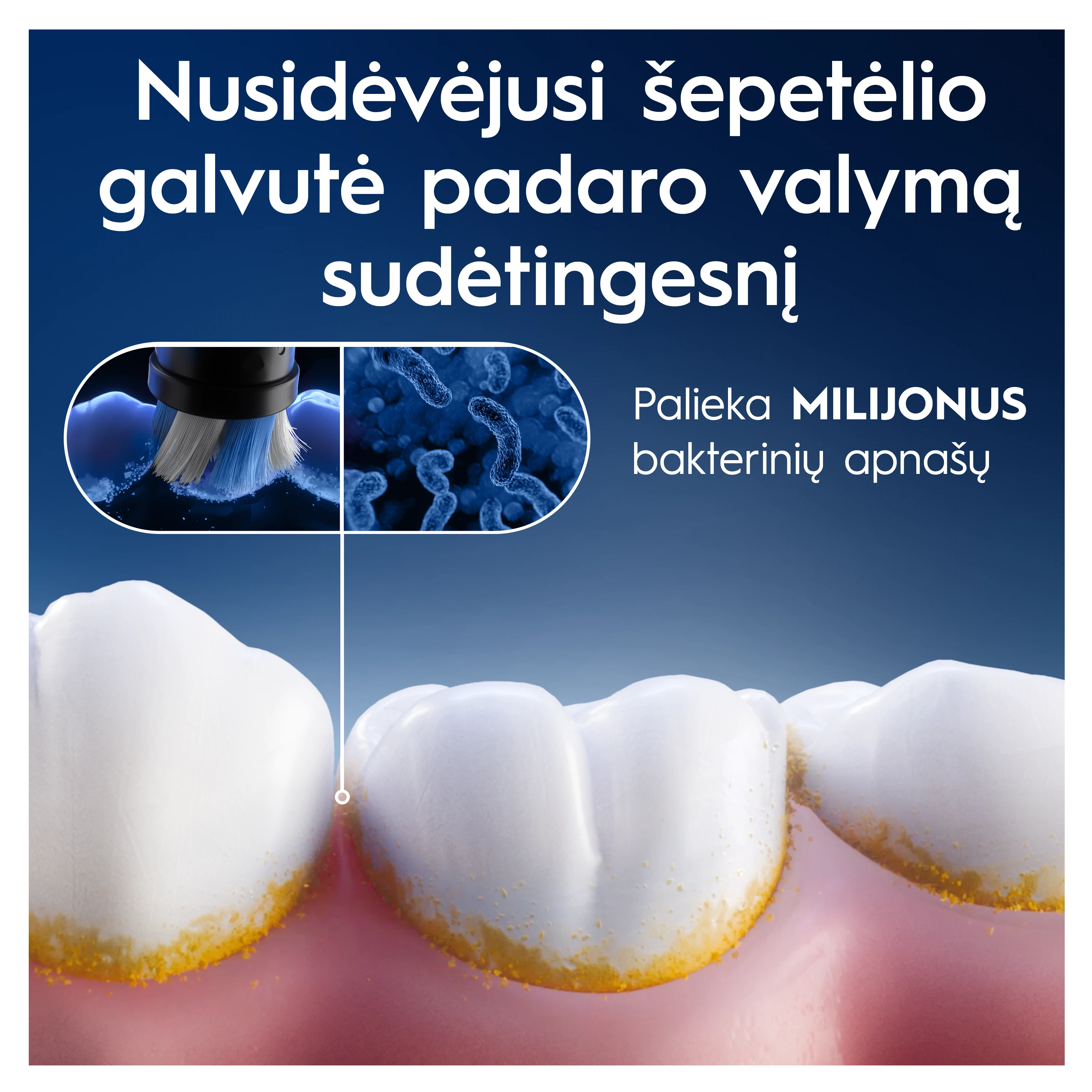 Braun CBF 8 Oral-B UltimateClean Juodas Dantų Šepetėlio Galvutės, 8 Vnt. aprašymas - Prekės nuotrauka