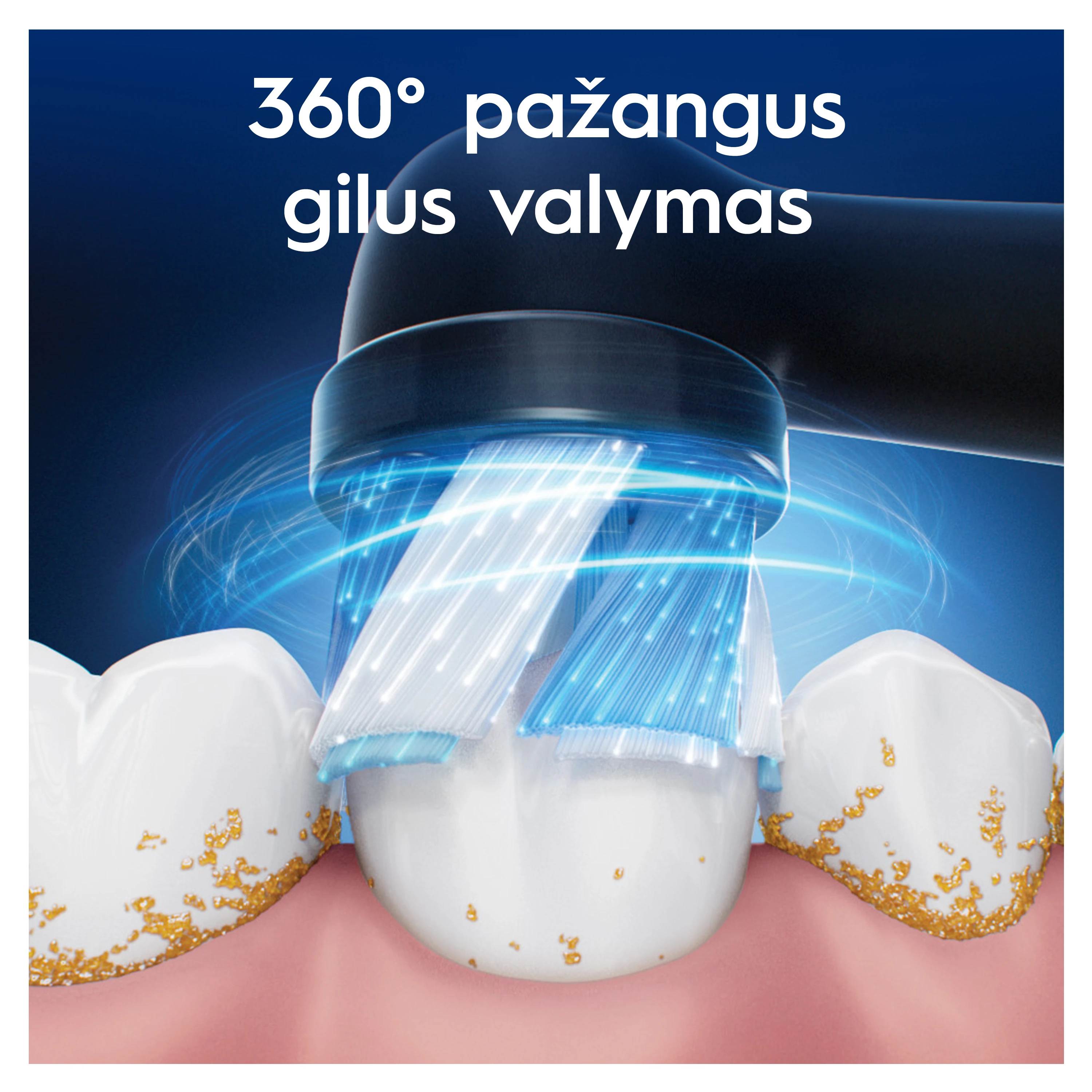 Braun CBF 8 Oral-B UltimateClean Juodas Dantų Šepetėlio Galvutės, 8 Vnt. aprašymas - Prekės nuotrauka