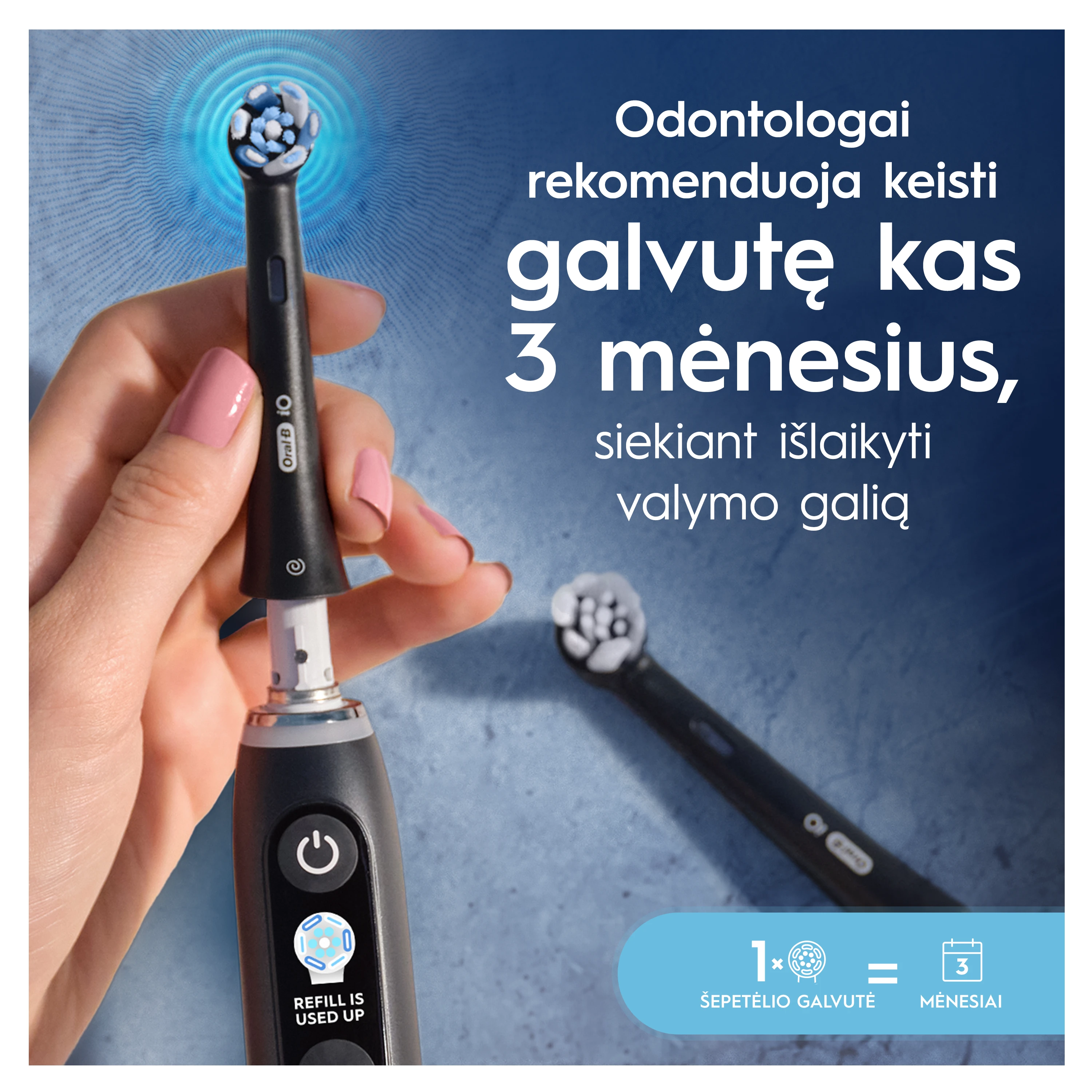 Braun CBF 8 Oral-B UltimateClean Juodas Dantų Šepetėlio Galvutės, 8 Vnt. aprašymas - Prekės nuotrauka