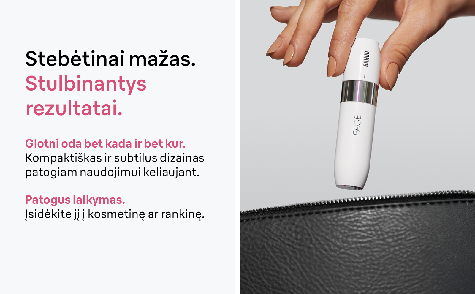 Braun FS1000 mini skustuvas FACE aprašymas - Prekės nuotrauka