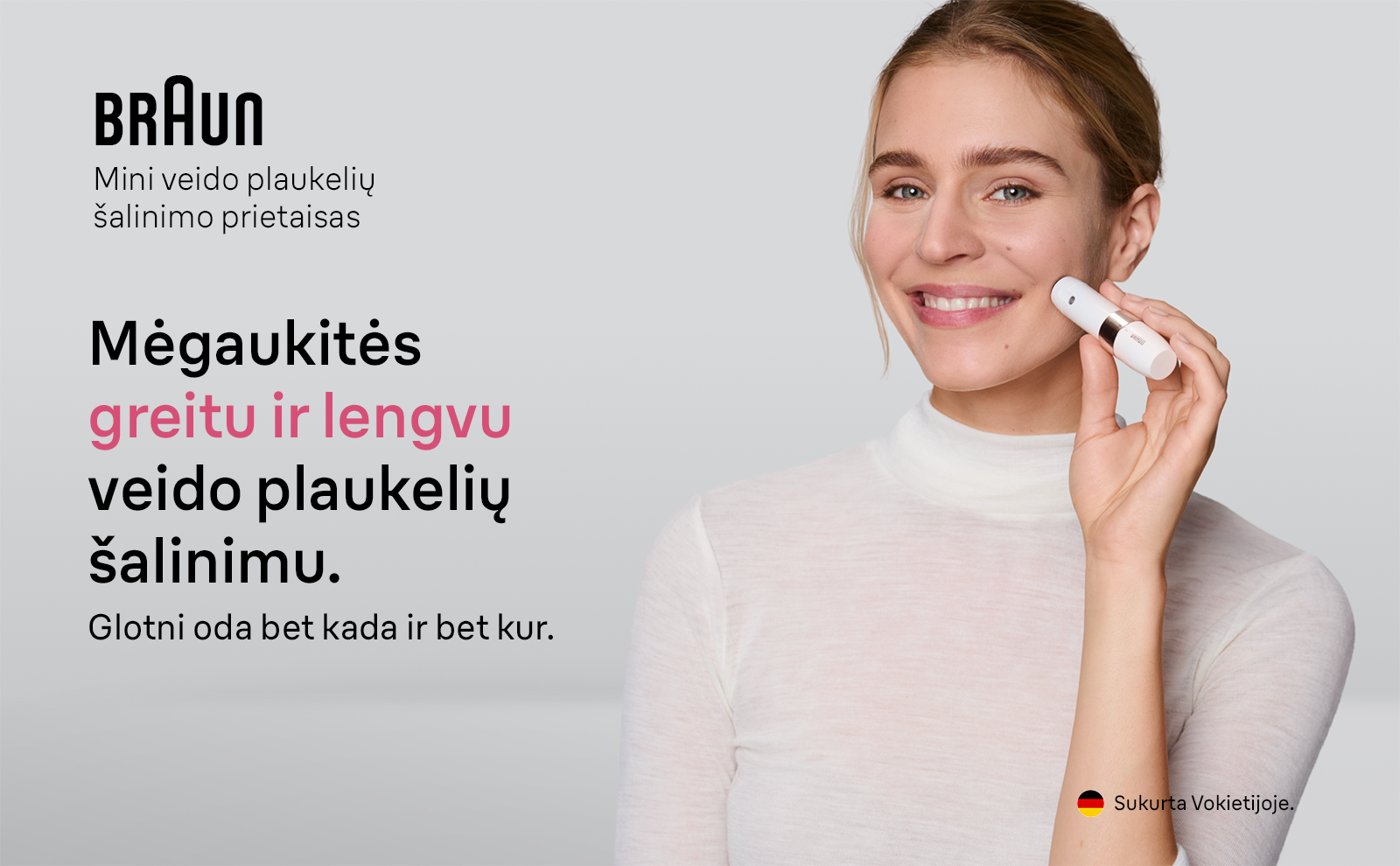 Braun FS1000 mini skustuvas FACE aprašymas - Prekės nuotrauka