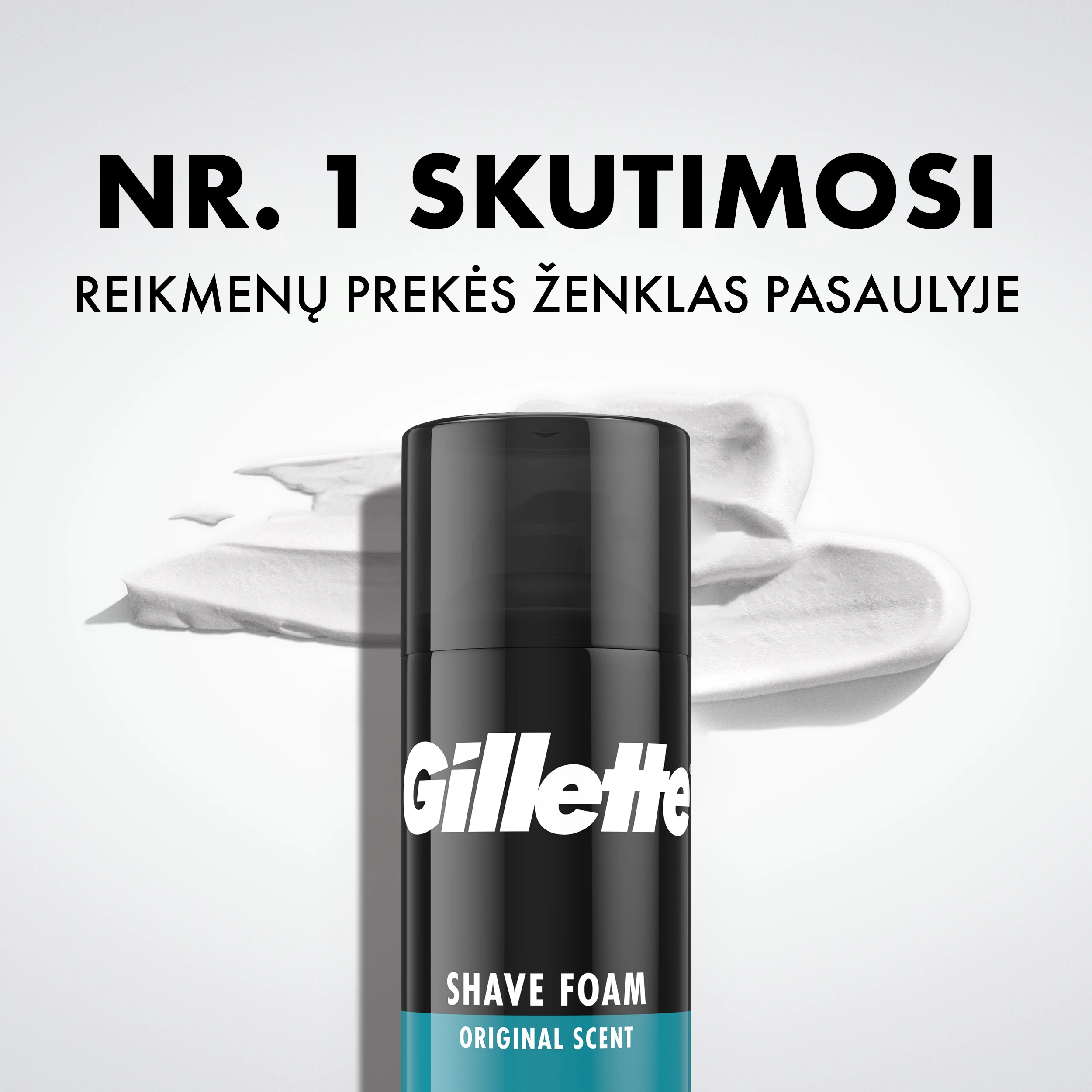 Skutimosi putos Gillette Original Sensitive, 400 ml aprašymas - Prekės nuotrauka