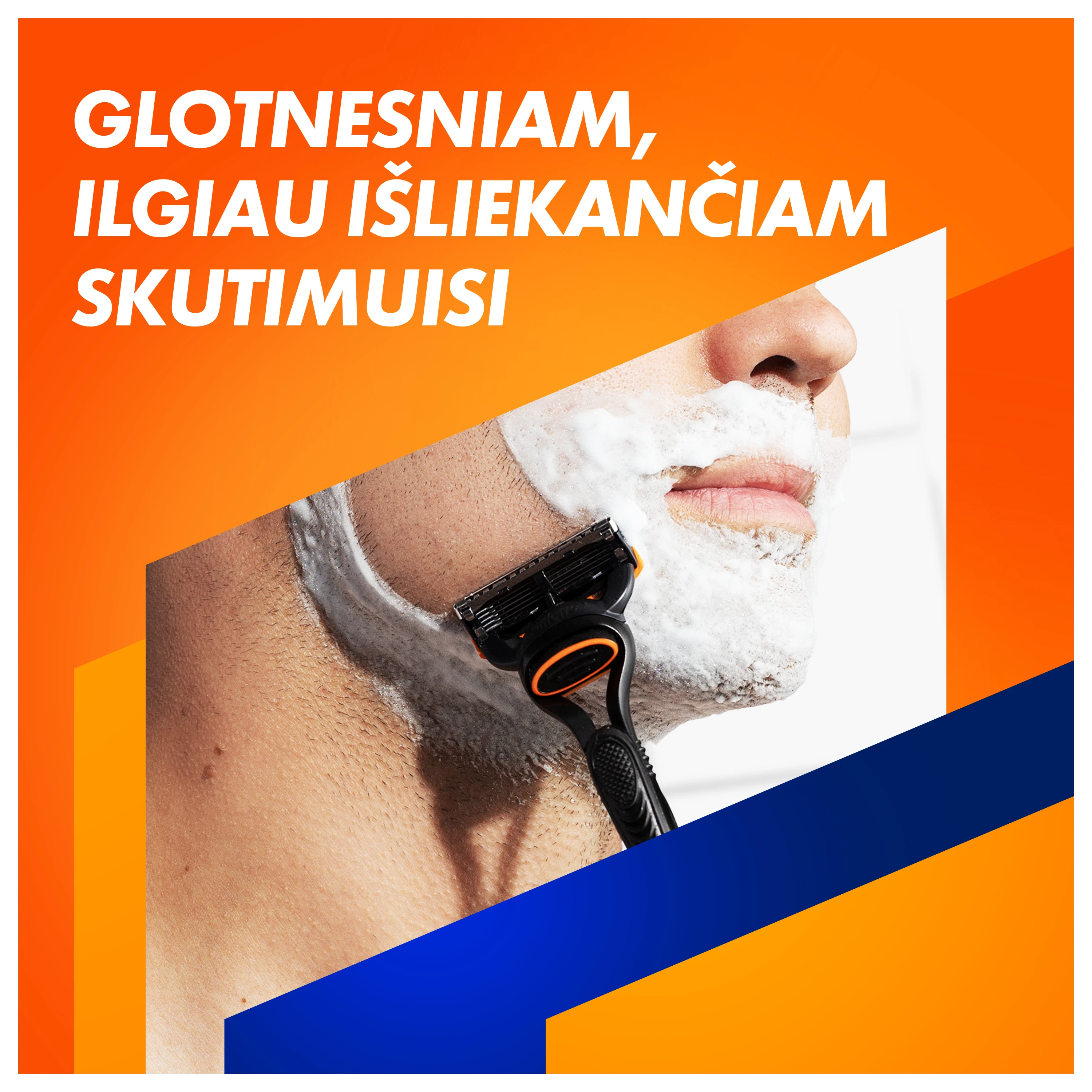 Skustuvas vyrams Gillette Fusion + 5 galvutės aprašymas - Prekės nuotrauka