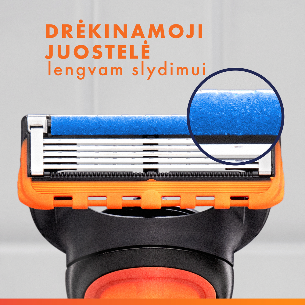 Gillette Fusion5 Skustuvo Vyrams Peiliukai, 20 Skustuvo Galvučių aprašymas - Prekės nuotrauka