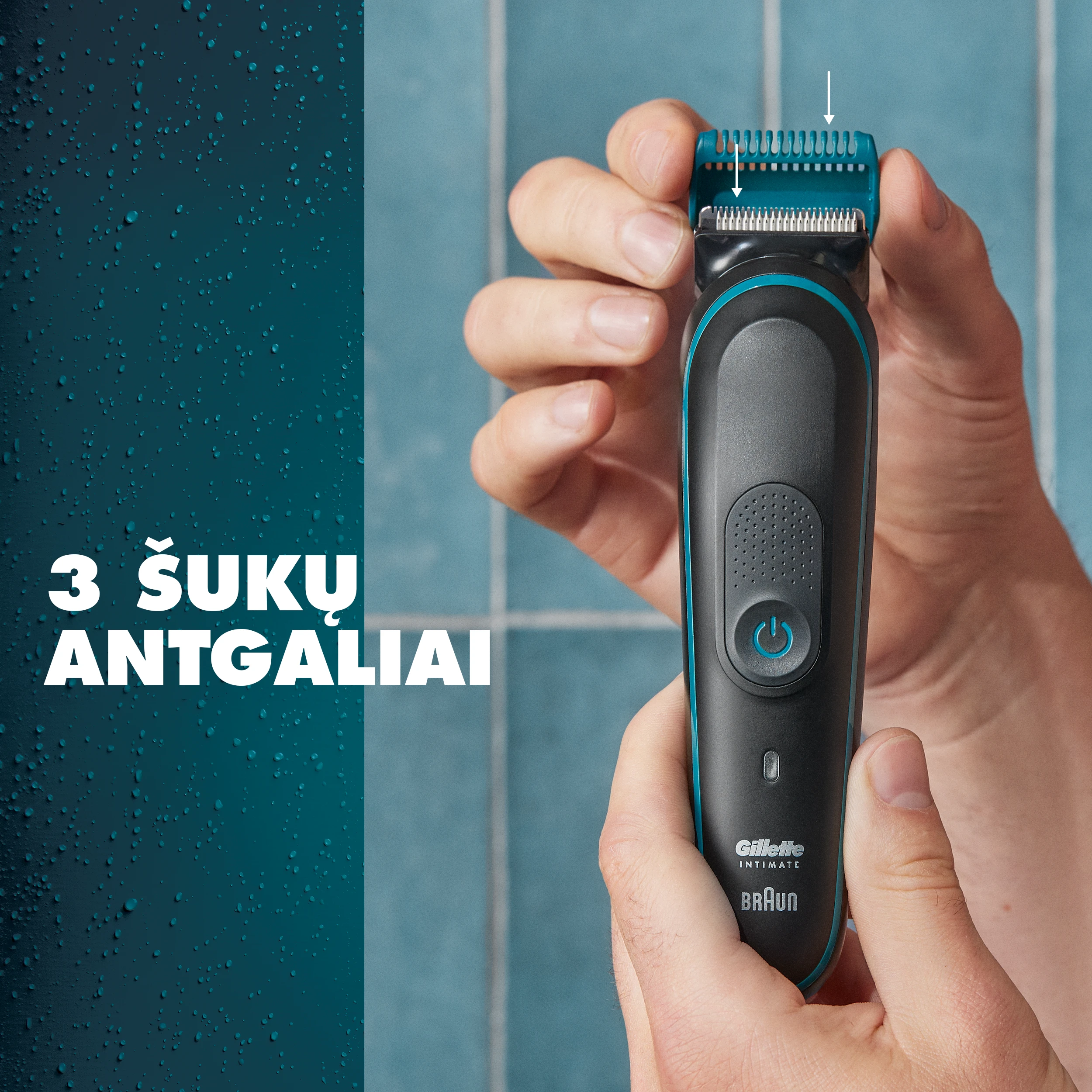 Gillette i5 BG5340 Kūno Plaukų Kirpiklis Vyrams aprašymas - Prekės nuotrauka