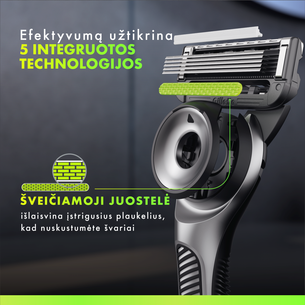 Gillette Labs Skustuvo Vyrams Peiliukai, 10 Skustuvo Galvučių aprašymas - Prekės nuotrauka