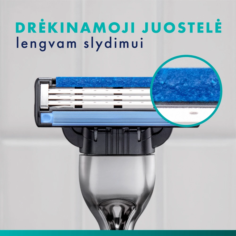 Gillette Mach3 Skustuvas Vyrams + 7 Skutimosi Galvučių aprašymas - Prekės nuotrauka