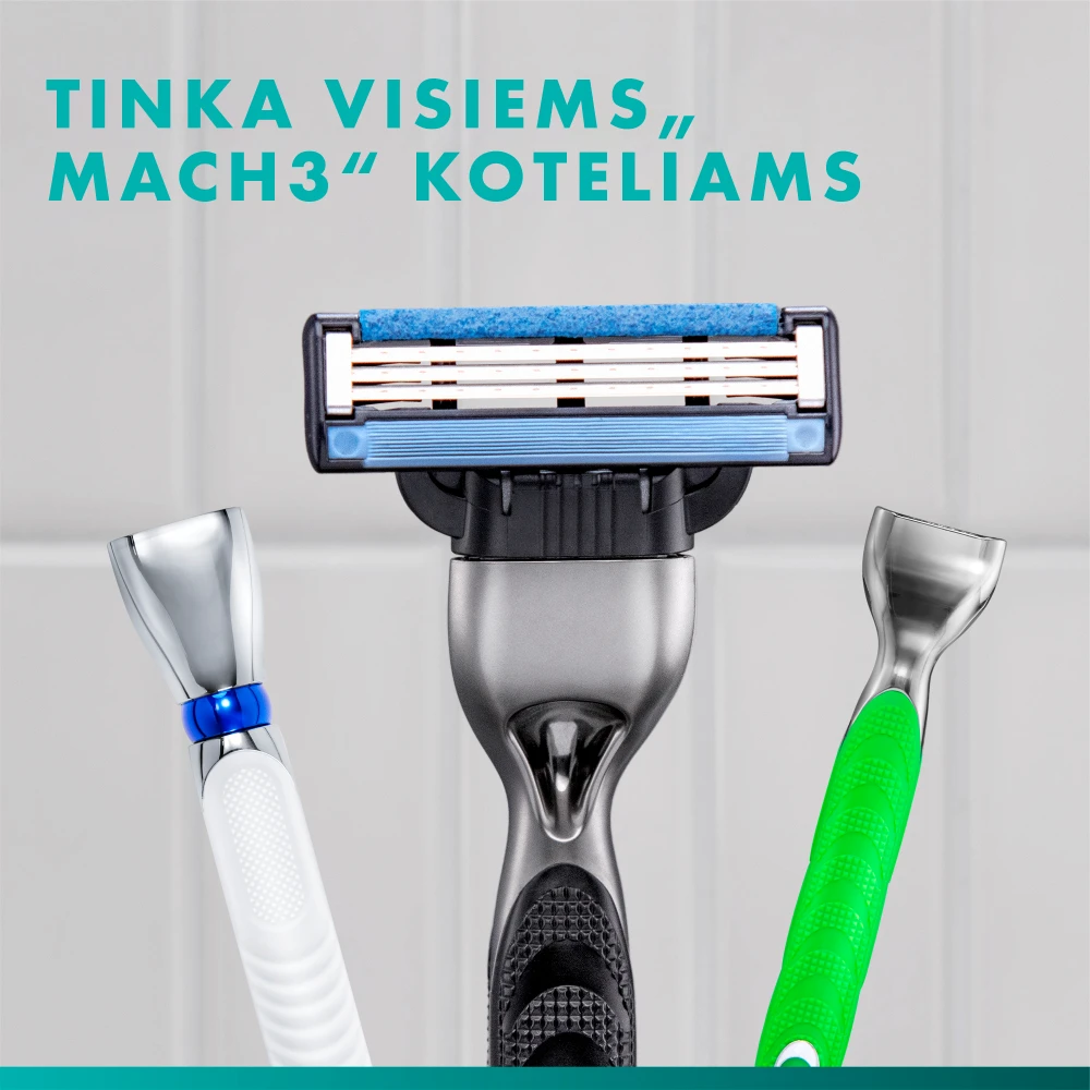 Gillette Mach3 Skustuvas Vyrams + 7 Skutimosi Galvučių aprašymas - Prekės nuotrauka