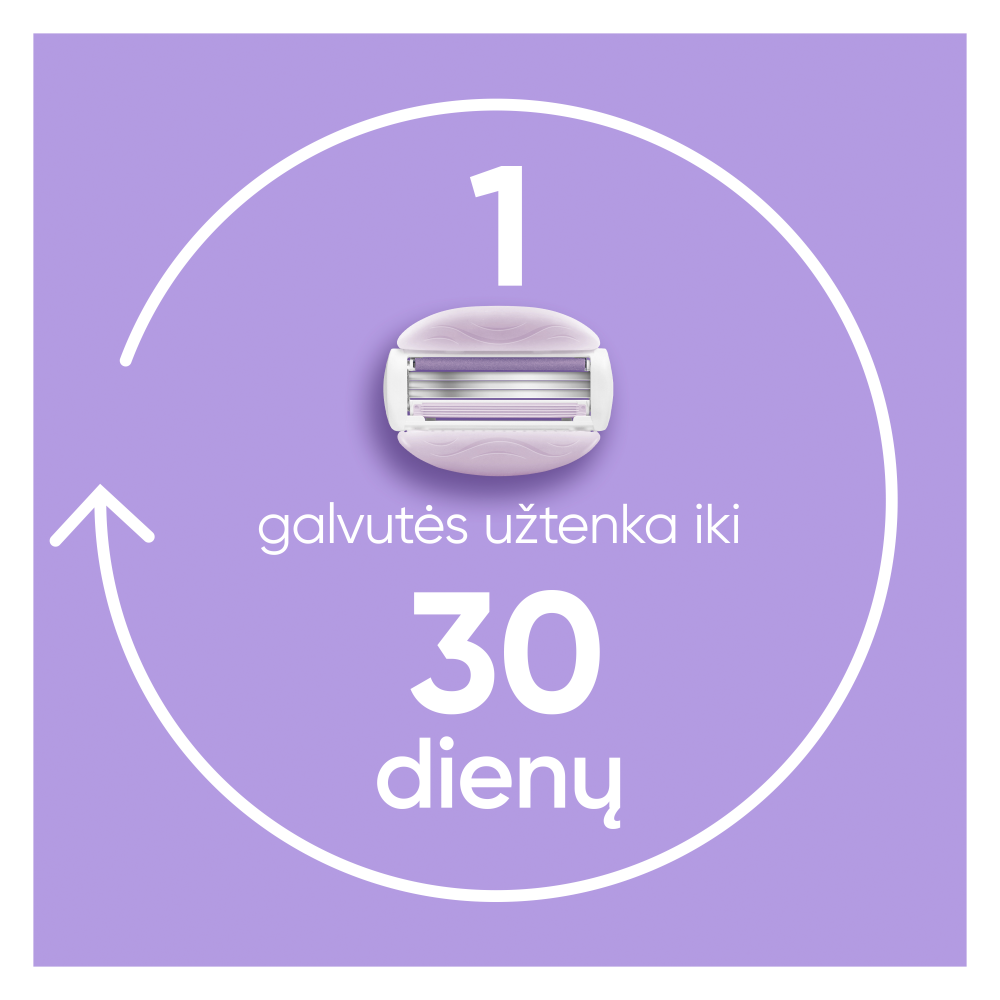 Gillette Venus ComfortGlide Breeze Skustuvas + Galvutės 2 vnt aprašymas - Prekės nuotrauka