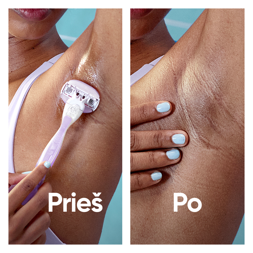 Gillette Venus ComfortGlide Breeze Skustuvas + Galvutės 2 vnt aprašymas - Prekės nuotrauka