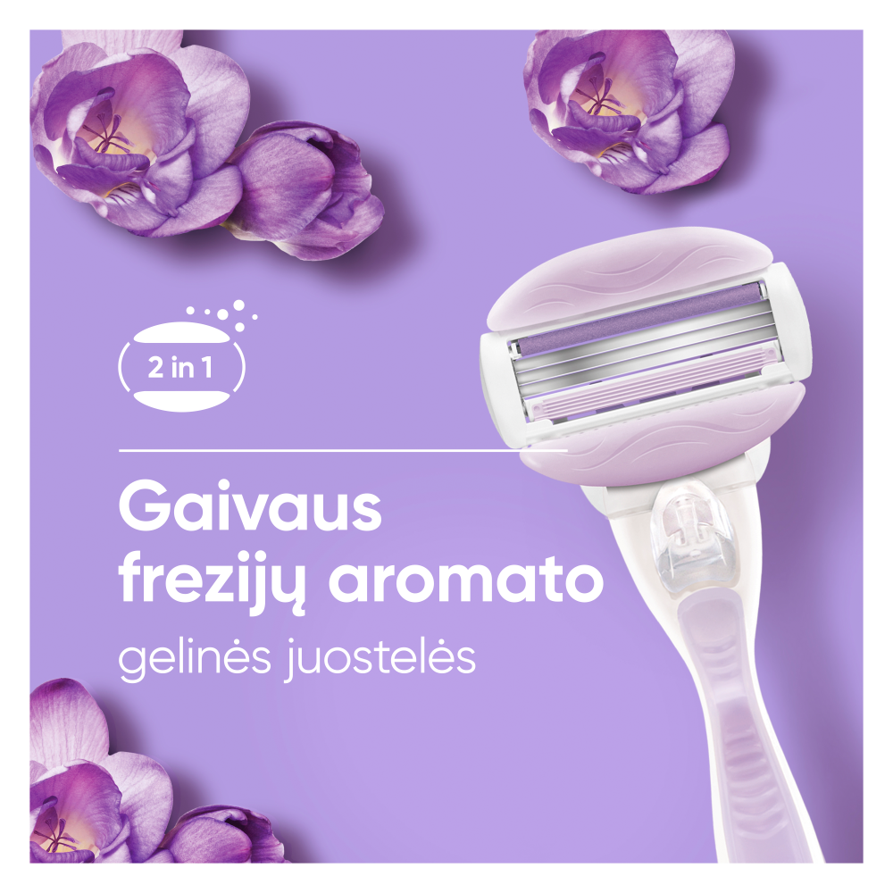 Gillette Venus ComfortGlide Breeze Skustuvas + Galvutės 2 vnt aprašymas - Prekės nuotrauka