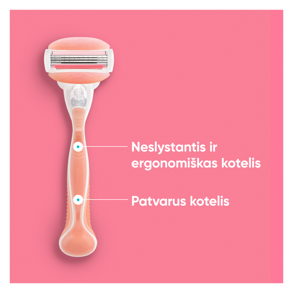 Gillette Venus ComfortGlide Spa Breeze Skustuvas + Galvutės 4 vnt aprašymas - Prekės nuotrauka