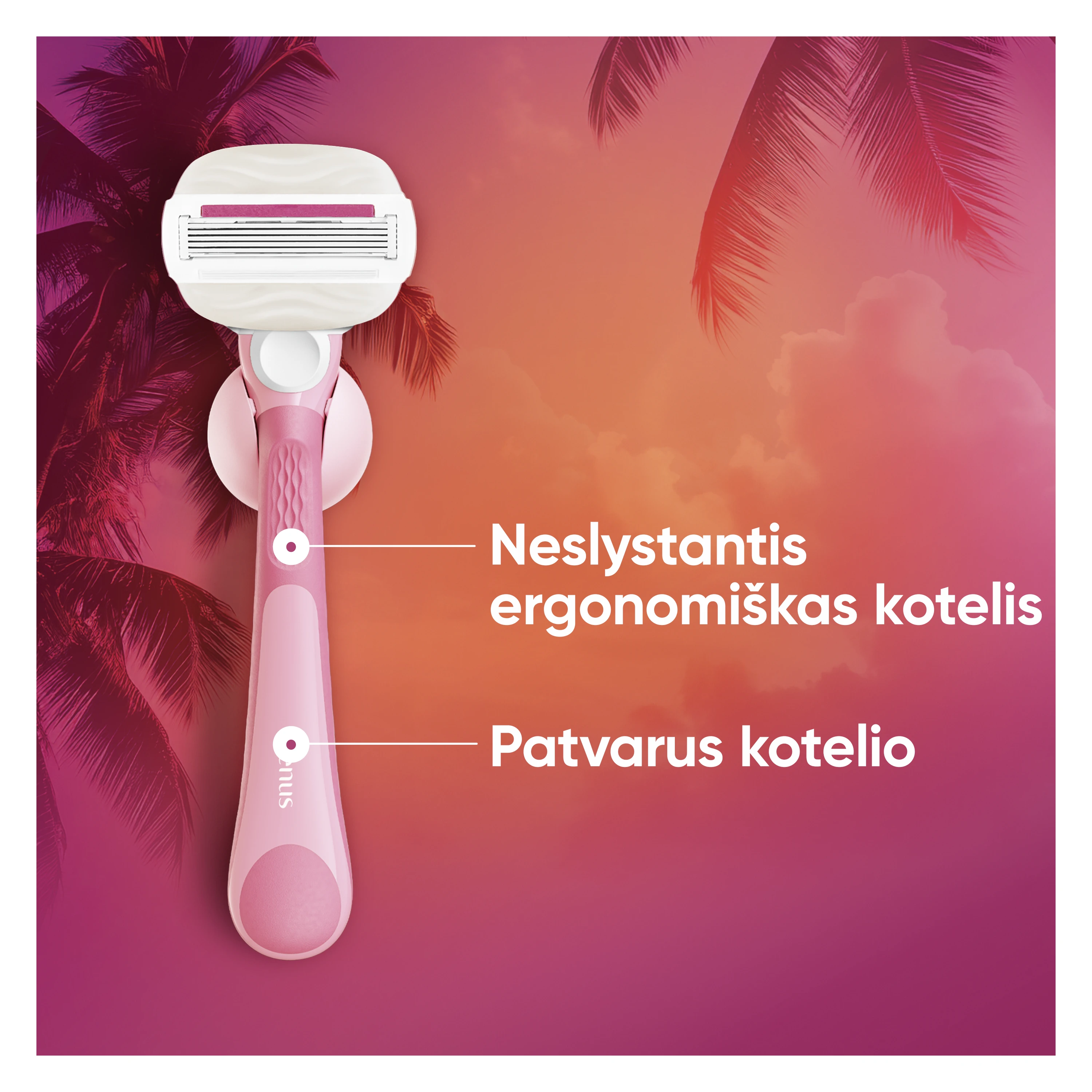Gillette Venus ComfortGlide Sugarberry Miami Skustuvo Galvutės, 3 vnt. aprašymas - Prekės nuotrauka