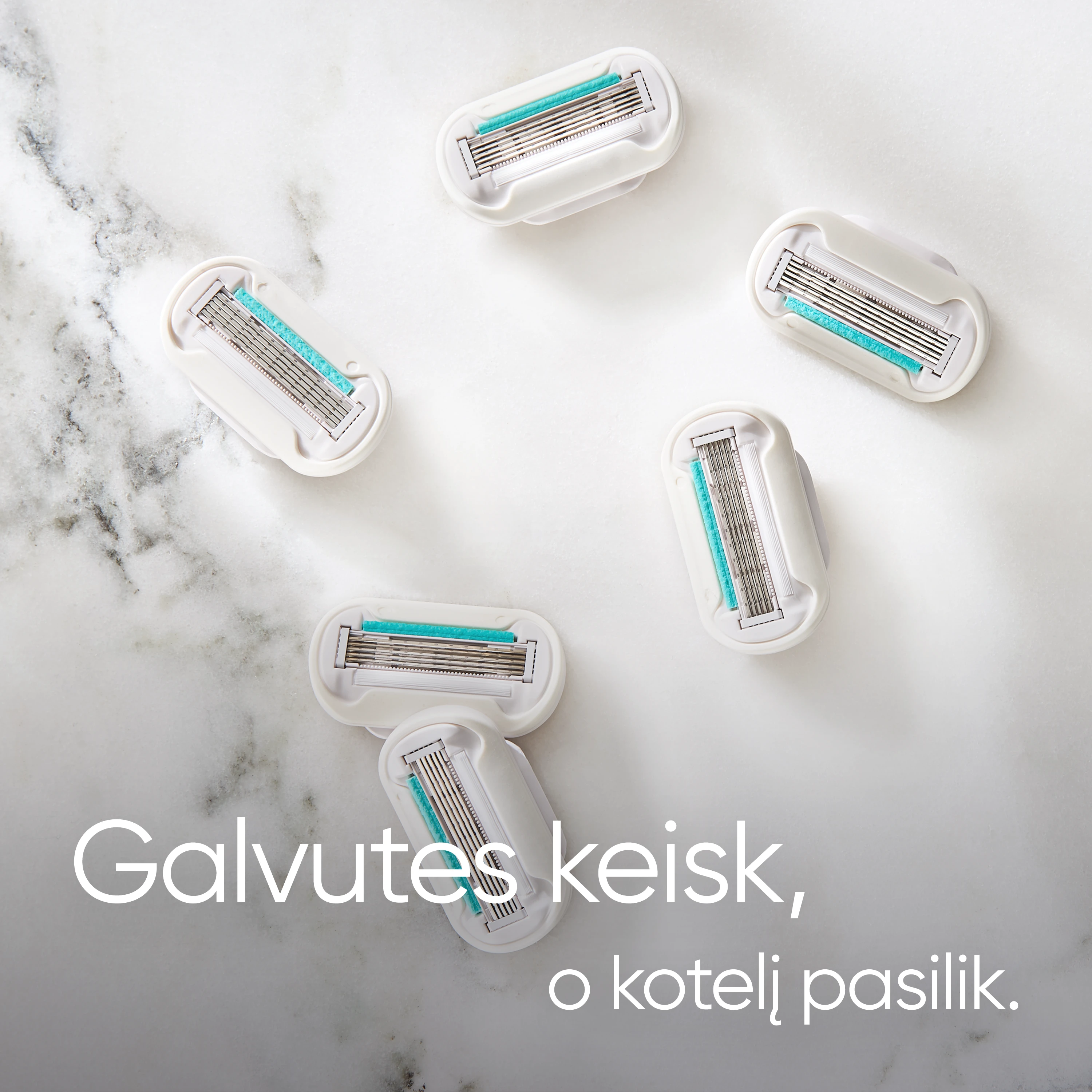 Skustuvas moterims Gillette Venus Deluxe Smooth Sensitive Rosegold + 9 skutimosi galvutės aprašymas - Prekės nuotrauka