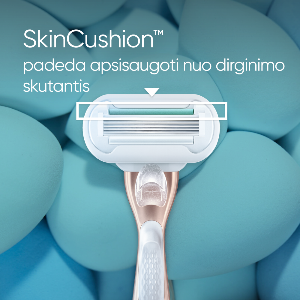 Gillette Venus Pro Smooth Sensitive Skustuvas, 3 Keičiamos Skustuvo Galvutės aprašymas - Prekės nuotrauka