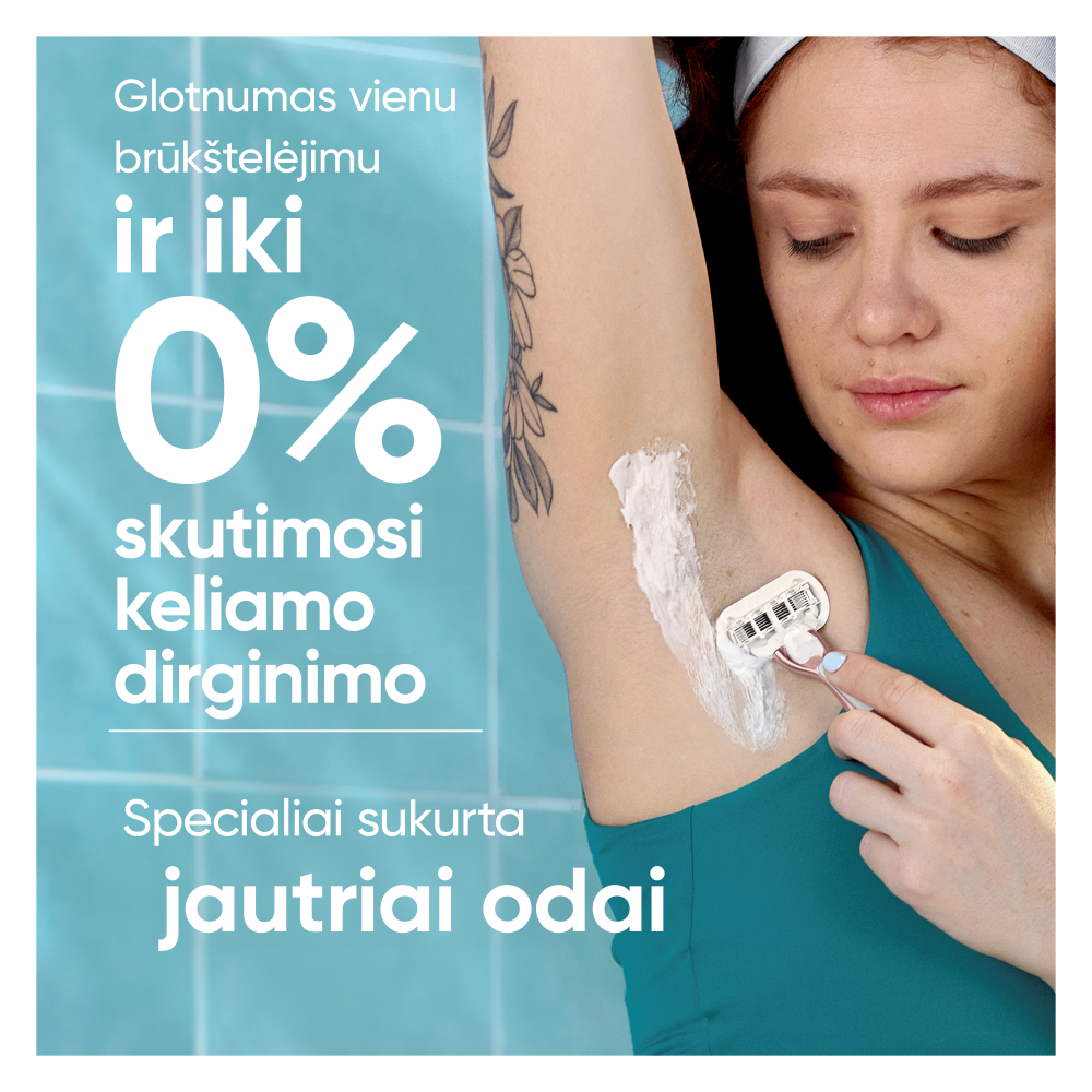 Gillette Venus Pro Smooth Sensitive Skustuvo Peiliukai, 10 Skustuvo Galvučių, peiliukų laikiklis aprašymas - Prekės nuotrauka