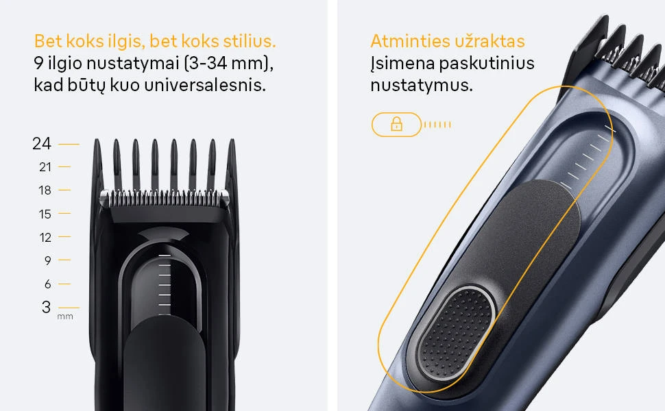 HC5510 Braun Plaukų Kirpimo Mašinėlė aprašymas - Prekės nuotrauka