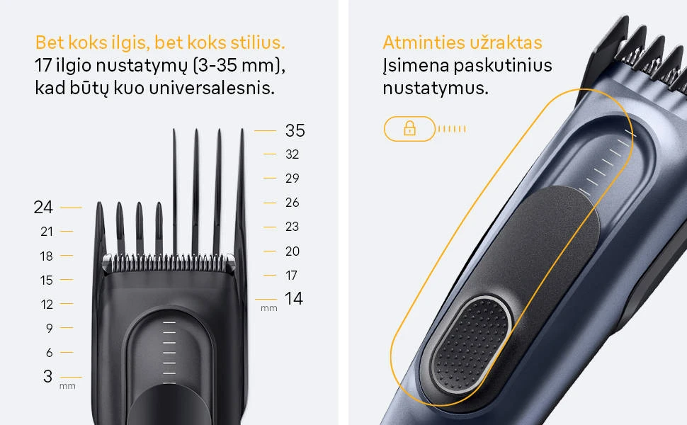 HC5530 Braun Plaukų Kirpimo Mašinėlė aprašymas - Prekės nuotrauka