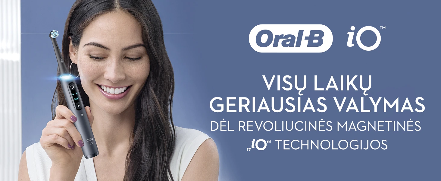 Elektrinis dantų šepetėlis Oral-B iO8, baltas aprašymas - Prekės nuotrauka